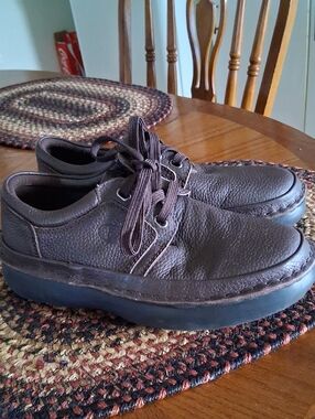 Propet Men's Dark Brown Leather Slip-On Lace Casual Shoes Sz. 7.5W